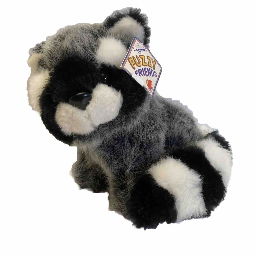 Fuzzy Friends Raccoon Plush Stuffed Animal 7” Tags